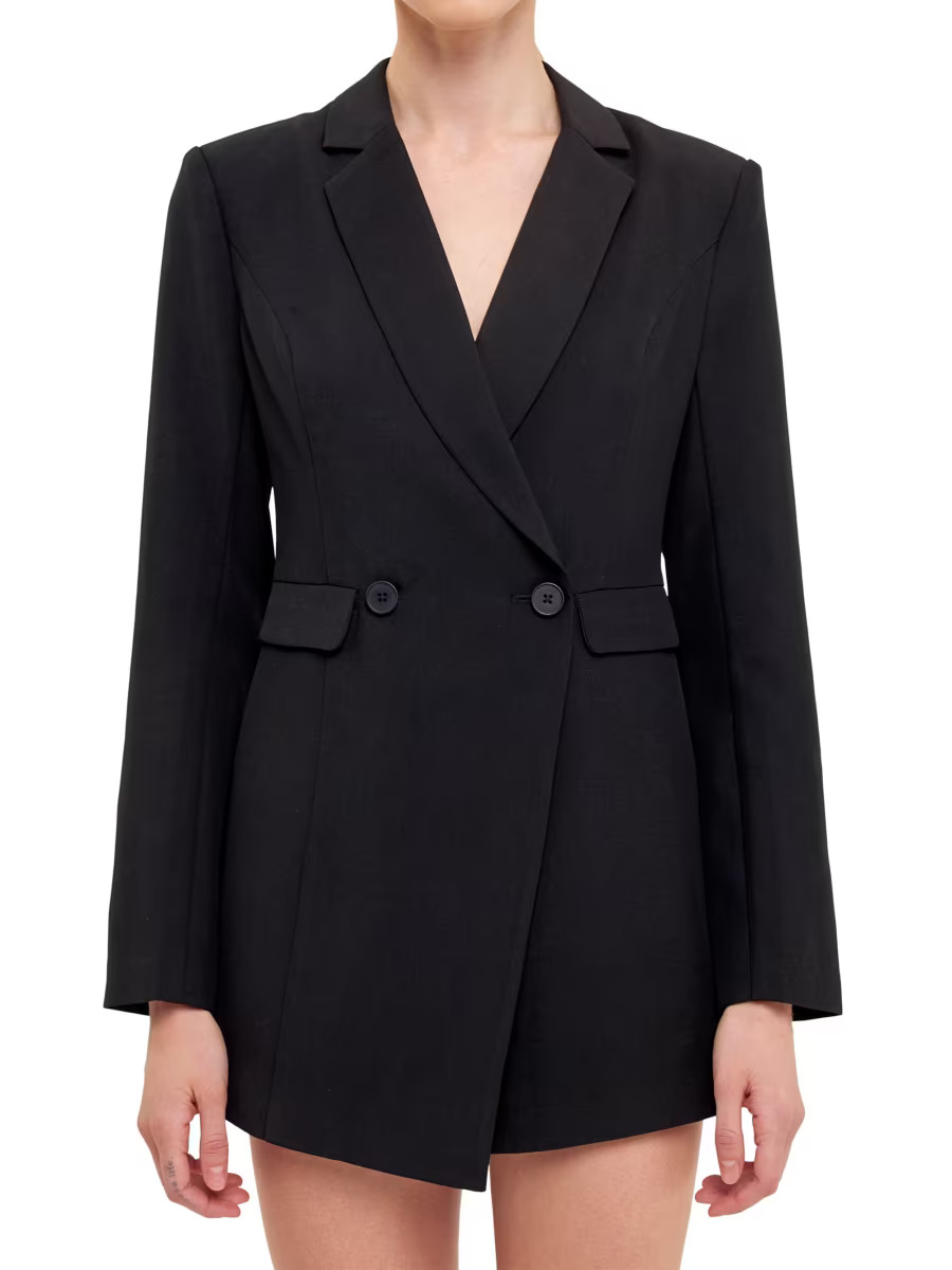 Suit Blazer Romper | Saks Fifth Avenue