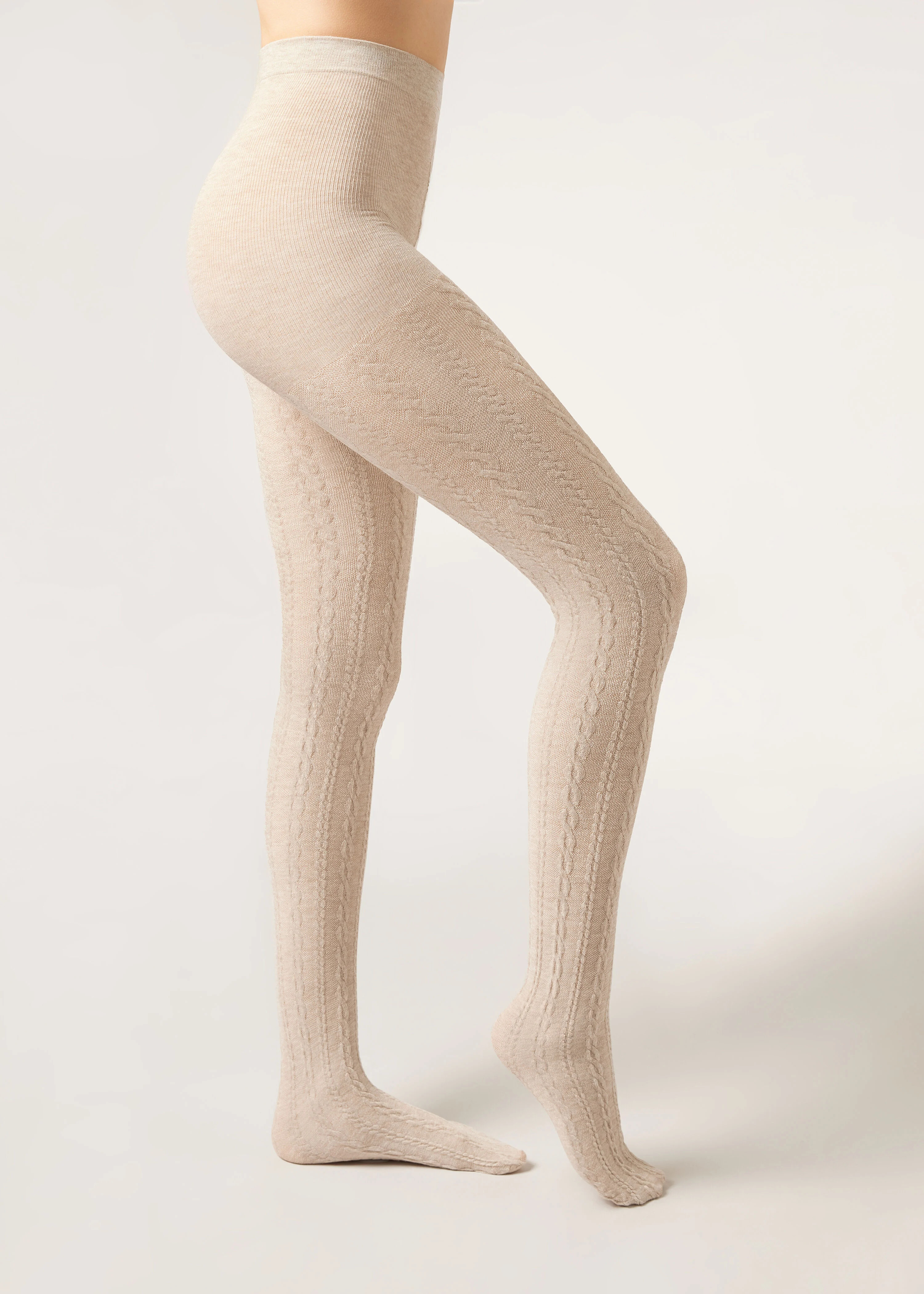 Cable Knit Tights with Cashmere | Calzedonia US