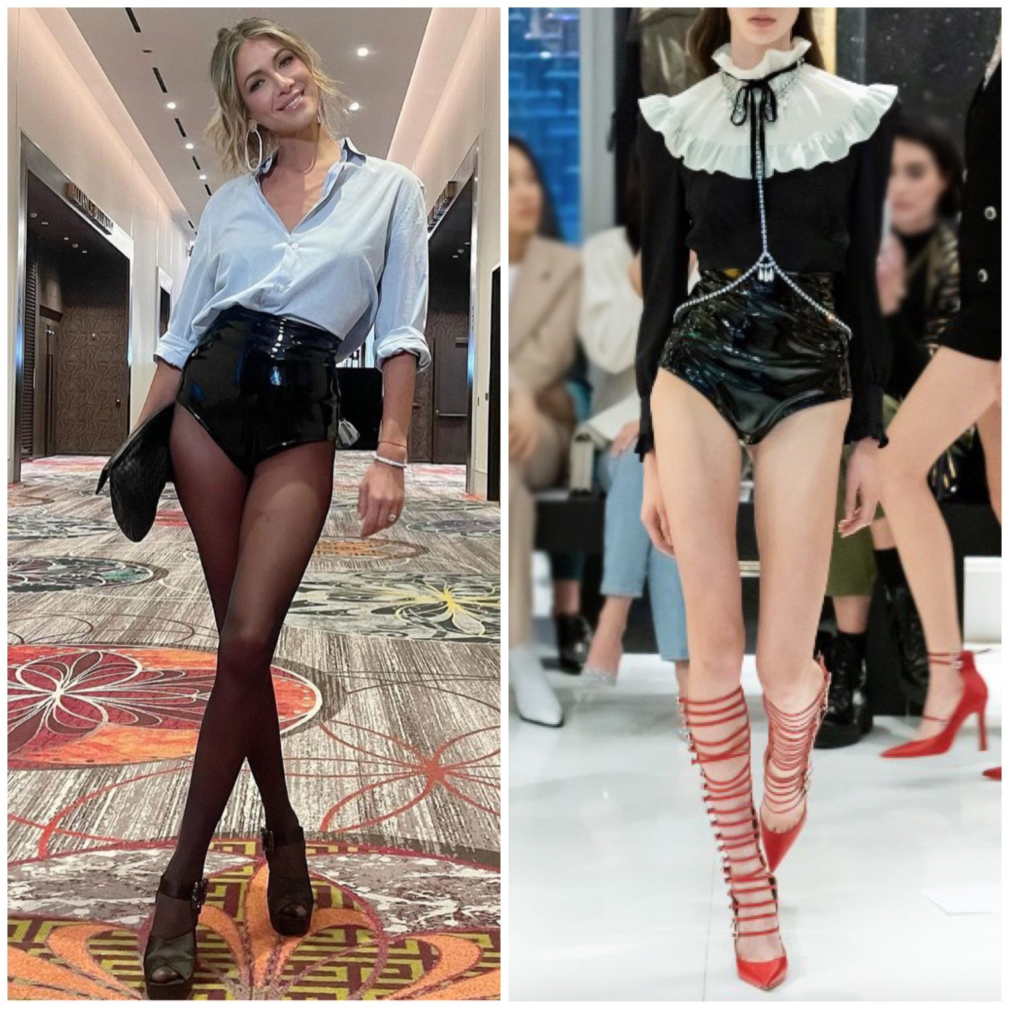 Erin Lichy’s Vinyl Patent Leather Shorts / Hot Pants 📸 = @erindanalichy
