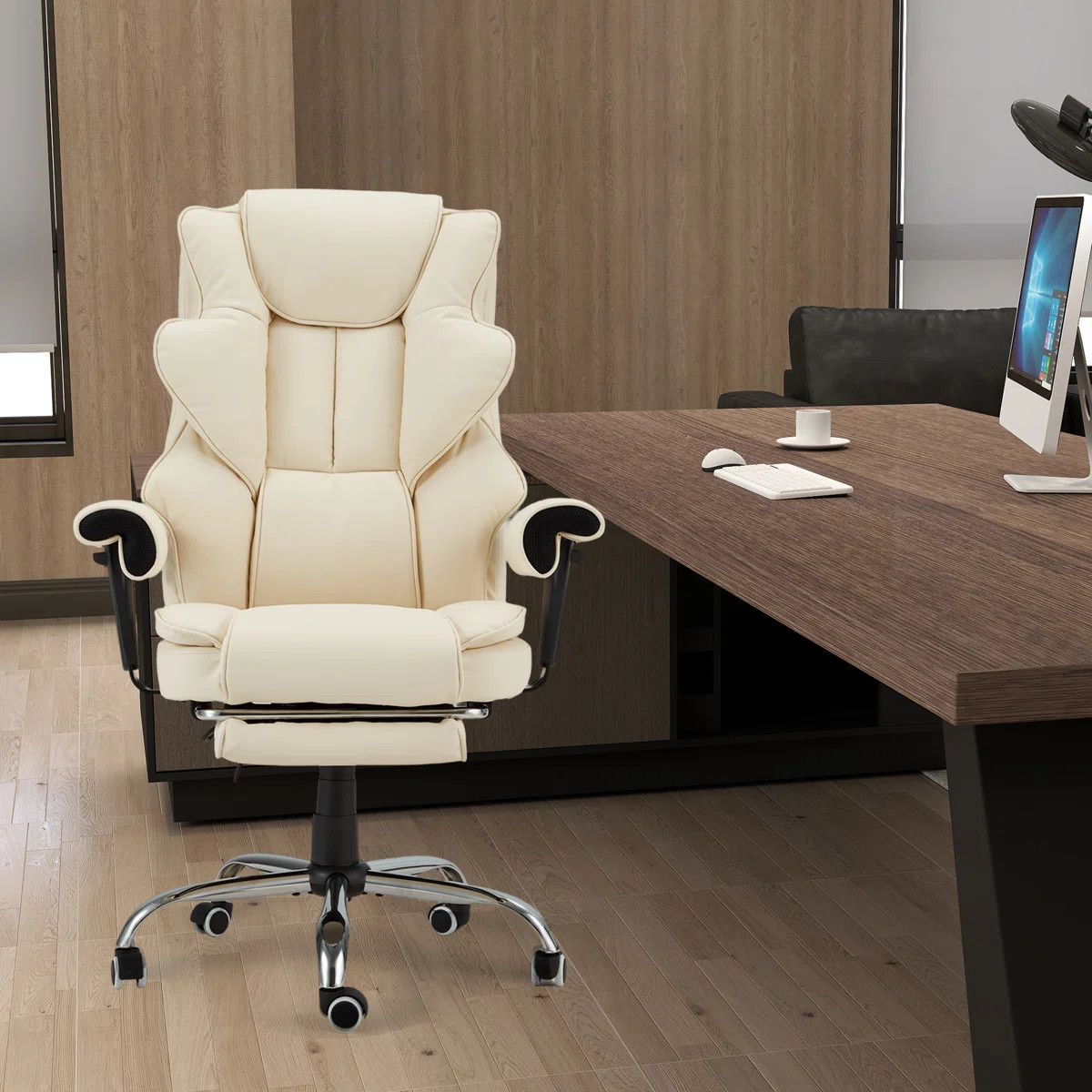 Executive Office Chair with 6-point Massage, Footrest | Wayfair North America