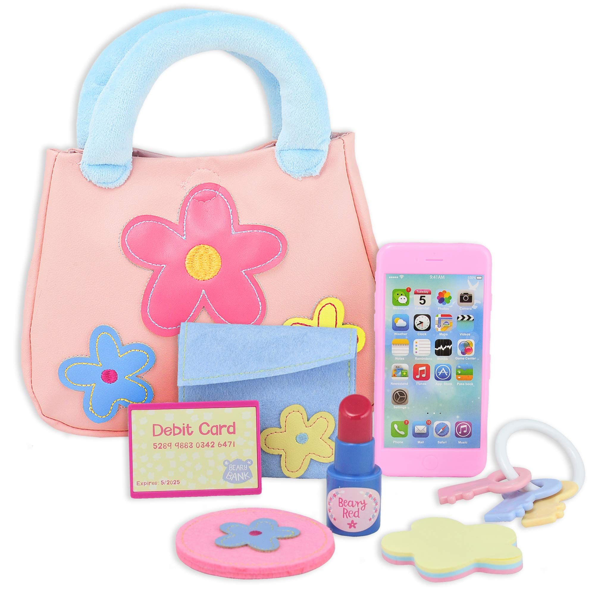 My Beary First Purse 9-Piece Gift Set - Includes Purse, Storybook, and Accessories - Great Preten... | Amazon (US)