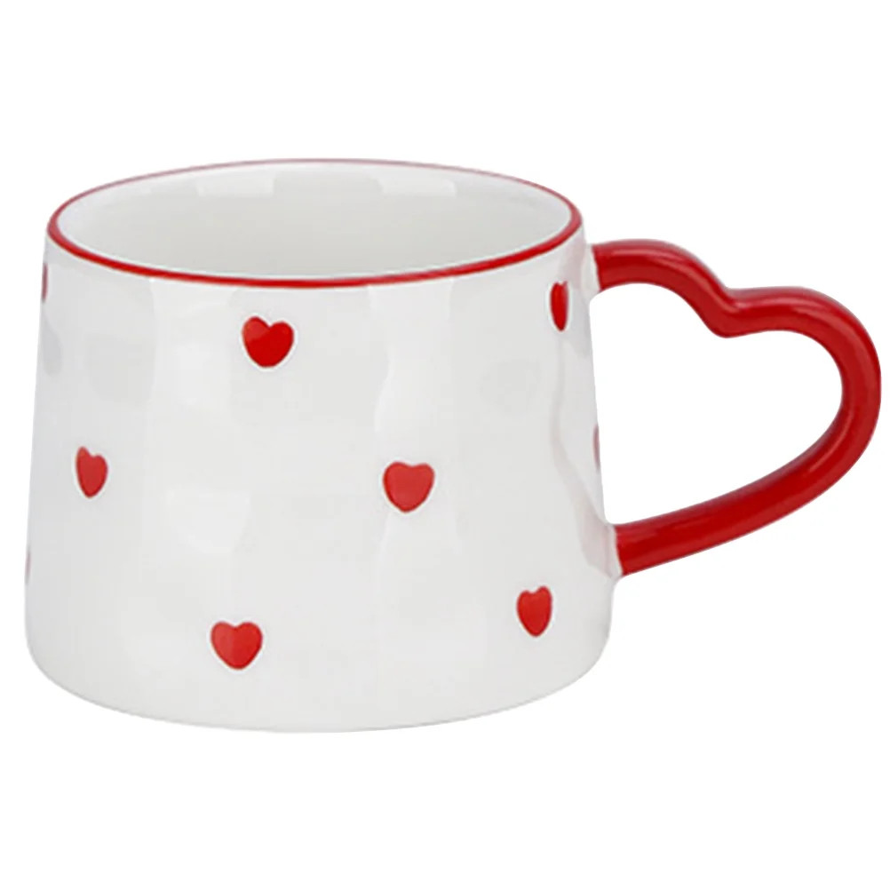 Valentine's Day Mug Household Water Cup Ceramic Coffee Mug Heart Design Mug Festival Gift | Walmart (US)