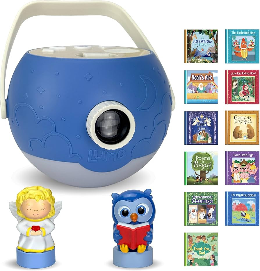 Kids Book Projector – 6 Bible & 5 Classic Read-Aloud Stories, 10 Songs & Night Light & Soothing... | Amazon (US)