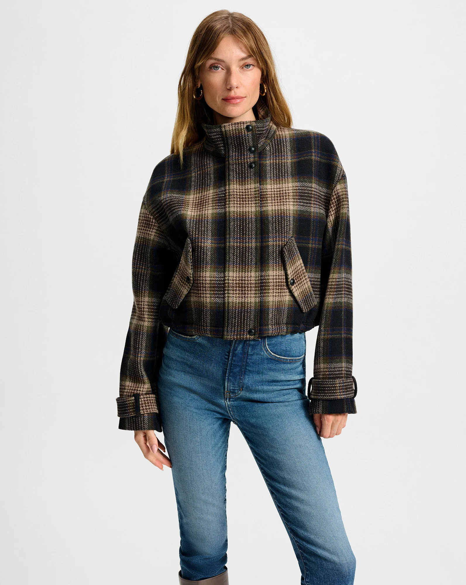 Veronica Beard Bateman Plaid Jacket Black Multi | Veronica Beard