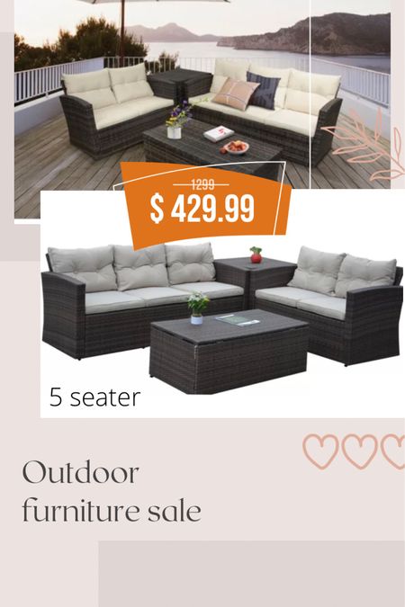 Outdoor furniture sale for just $429.99

#springdecor #outdoorfurniture #patiofurniture 

#LTKhome #LTKSeasonal #LTKsalealert