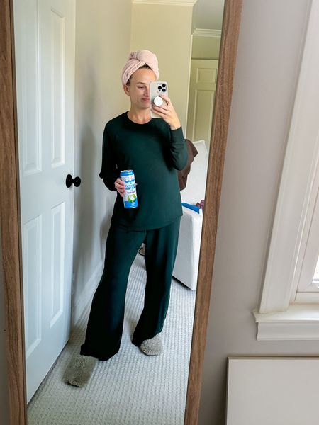 The coziest lounge set there is. I have a small. Petite for postpartum coziness and I wore it while pregnant too. It didn’t stretch out! 

#LTKbaby #LTKbump