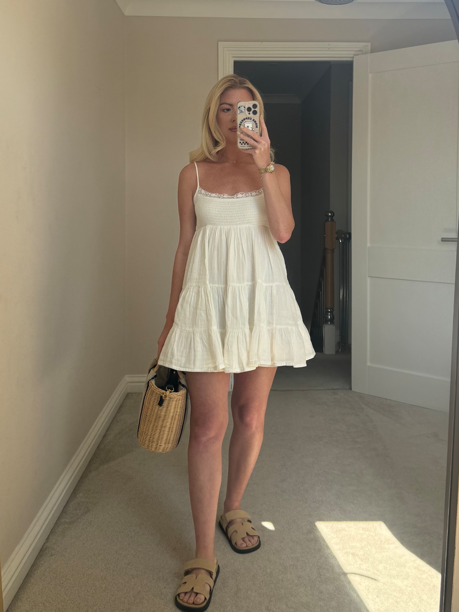 White summer dress 
Holiday 

#LTKsummer #LTKstyletip #LTKuk