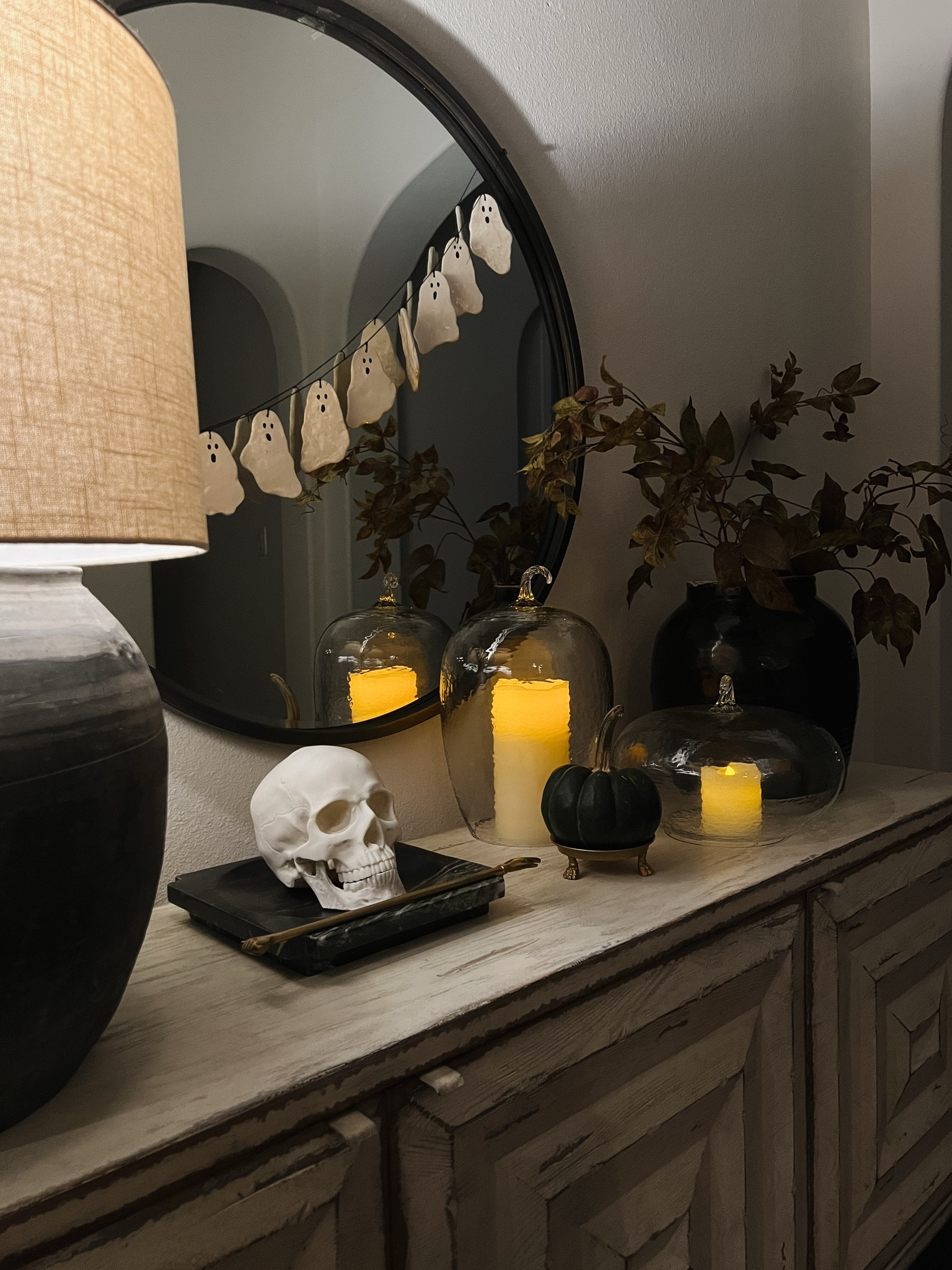 My Halloween entry decor.

The ghost garland is a DIY you can find on my blog.

#LTKHalloween #LTKHome