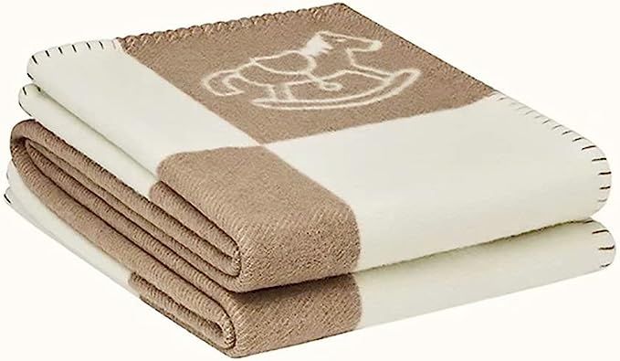 Maurice Watt Cashmere H Blanket Crochet Soft Wool Scarf Shawl Portable Warm Sofa Bed Fleece Knitt... | Amazon (US)