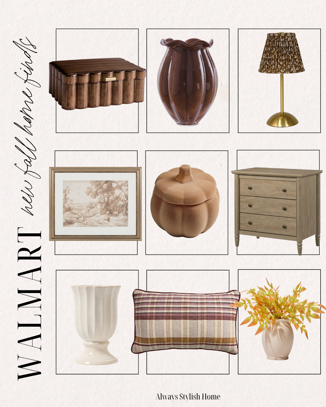 🤎 Walmart’s fall decor is starting to hit stores, and it’s SO GOOD. If you’re loving cozy, vintage-inspired, designer-look decor on a budget, these are the finds I’d grab before they sell out. 🍂✨ #WalmartFinds #WalmartHome #FallDecor #HomeDecor #CozyHome #AffordableDecor #VintageInspired #NeutralHome #DesignerLookForLess Walmart fall decor, Walmart home decor, affordable home decor, fall home decor, cozy home, vintage inspired decor, designer look for less, neutral home decor, budget decorating, Walmart finds 

 #LTKSeasonal #LTKHome