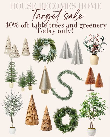 Target sale! 40% off table trees and greenery! Today only! 

#LTKHoliday #LTKsalealert #LTKSeasonal