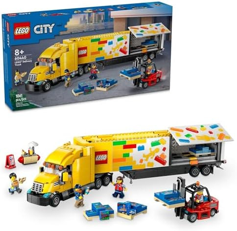 LEGO City Yellow Delivery Truck Toy - Semi Truck Building Toy for Boys & Girls, Ages 8+ Years - G... | Amazon (US)