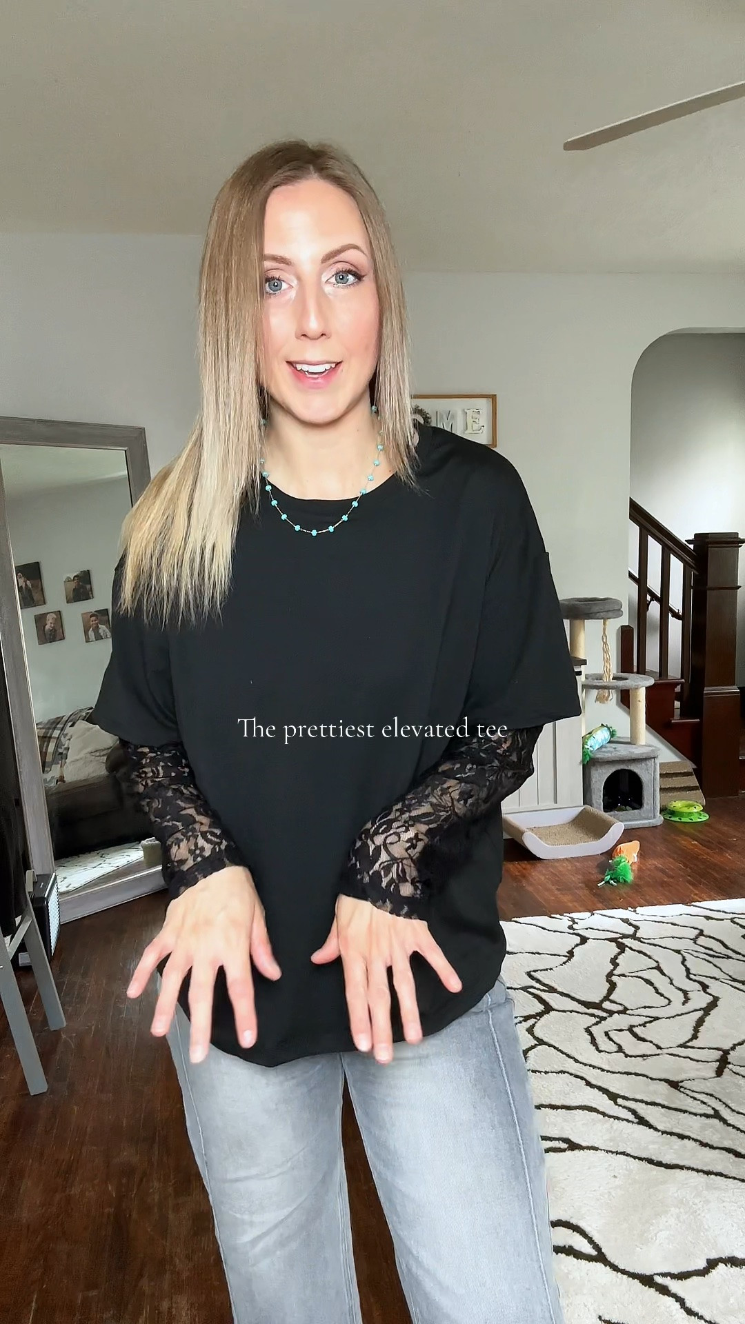 Wearing small in top and 6/m in jeans

#LTKmomlife #LTKgrwm #LTKootd