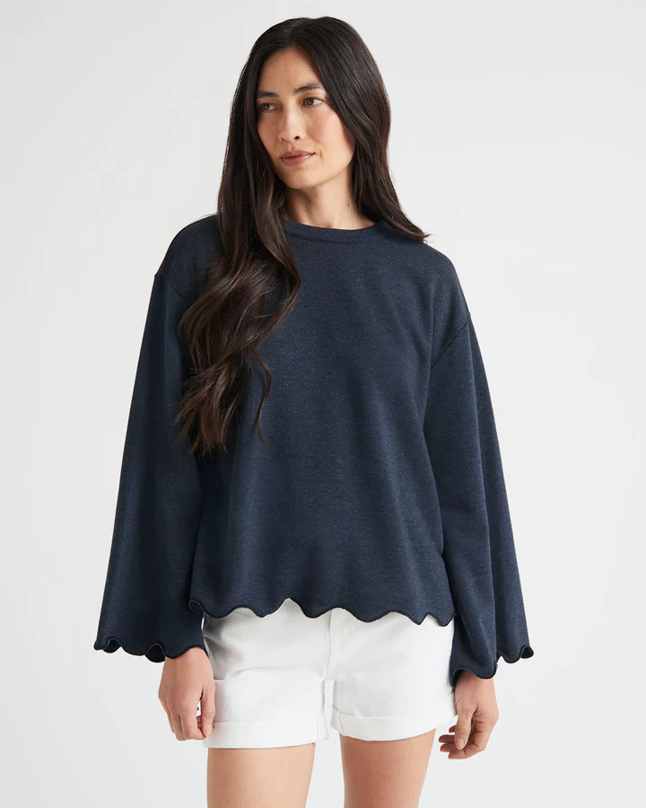 Nori Scalloped Sweatshirt | Splendid