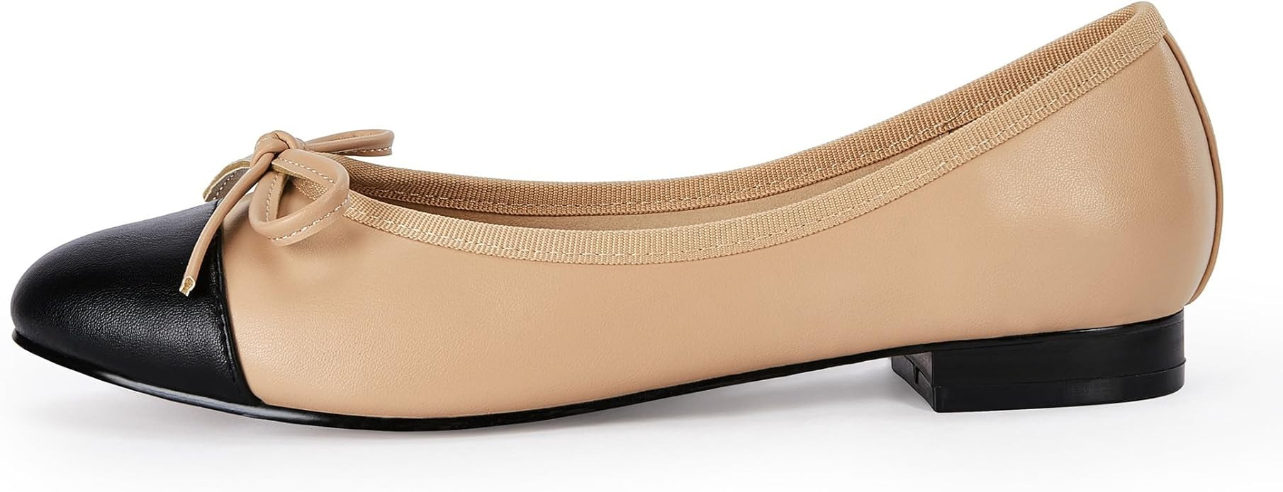 Coutgo Womens Cap Toe Ballet Flats Bow Pointed Toe Slip On Office Work Comfort Dress Party Flat S... | Amazon (US)