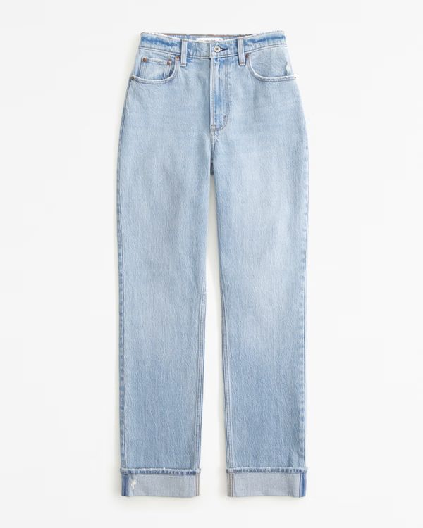 Women's Curve Love Ultra High Rise 90s Straight Jean | Women's Bottoms | Abercrombie.com | Abercrombie & Fitch (US)