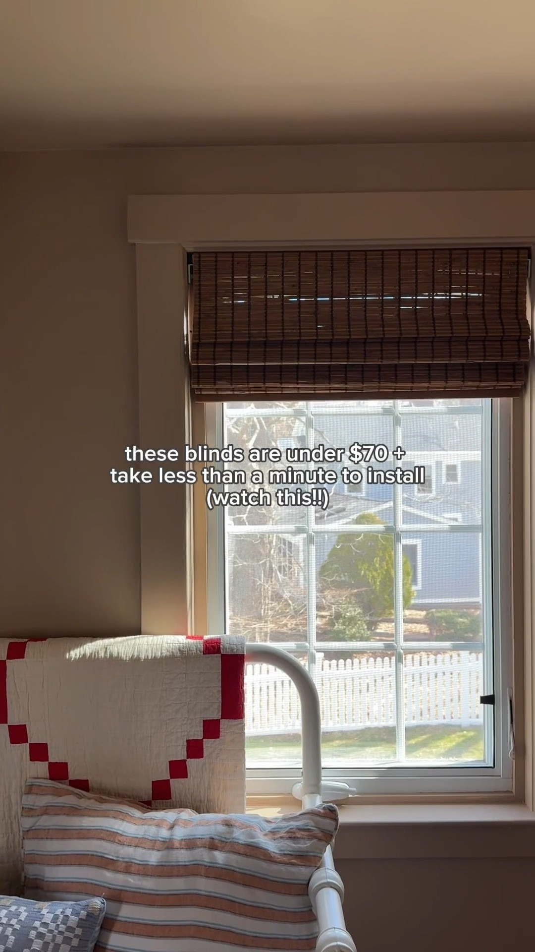 we could not believe how quick these woven window shades were— arrived within a couple days and took less than a minute to install!! cordless too. 

#LTKHome