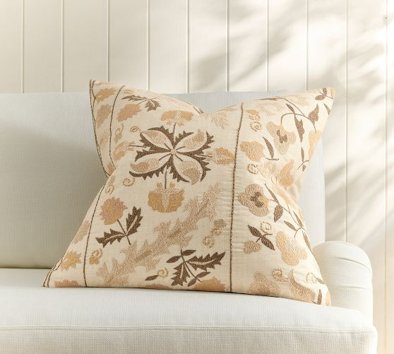 Inez Suzani Embroidered Pillow Cover | Pottery Barn (US)