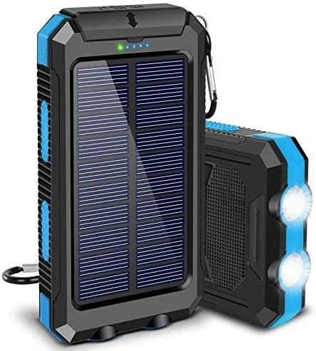 Amazon.com: Solar Charger, 20000mAh Portable Outdoor Waterproof Solar Power Bank, Camping Externa... | Amazon (US)