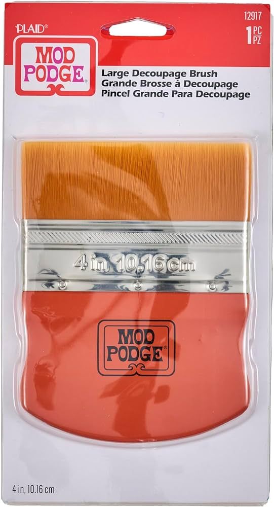Mod Podge Gold Brush Applicator 4-Inch, 12917 Taklon, 1 Pack | Amazon (US)