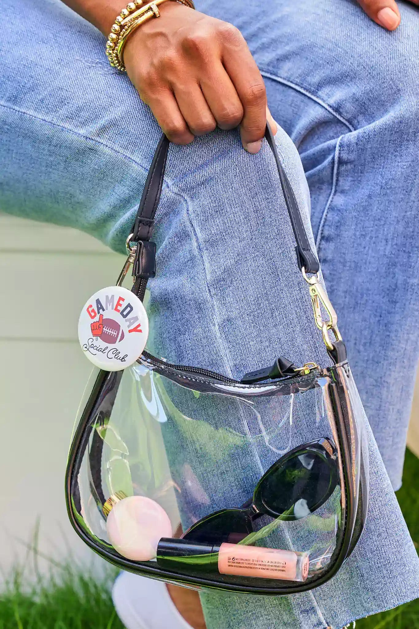 Clear Game Day Bag- Black | Avara