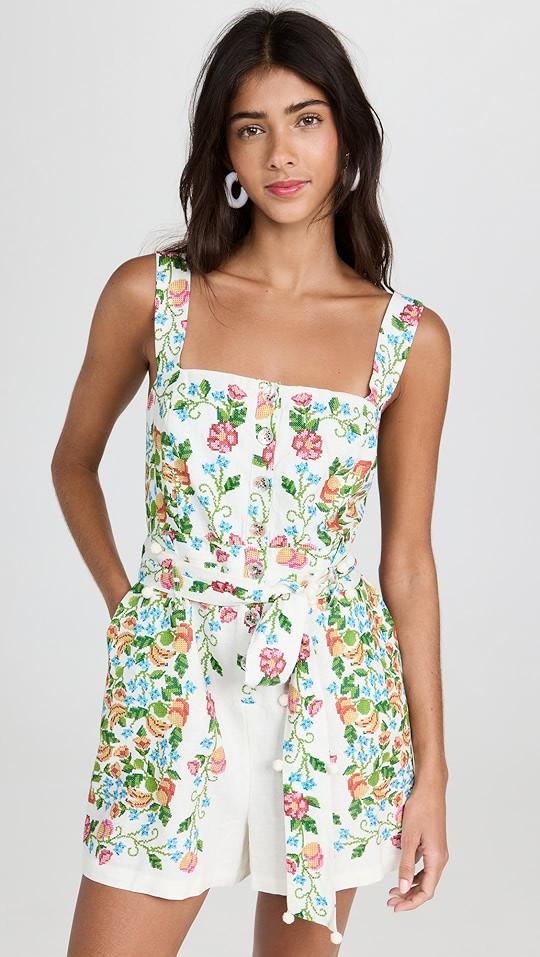 Tropical Romance Off White Romper | Shopbop