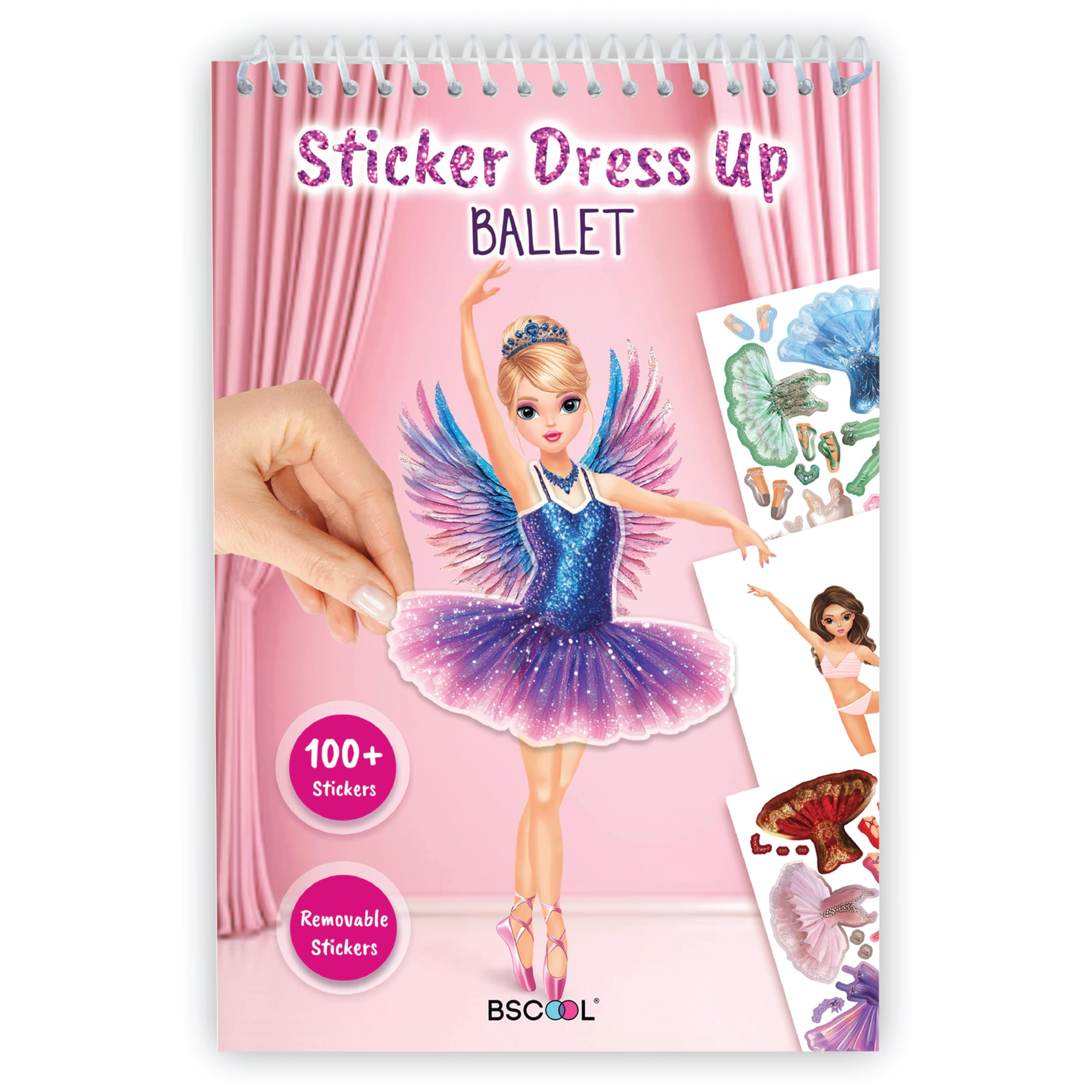 BSCOOL Sticker Dress Up Ballet - Sticker Activity Book for Kids. Learn Girls Fashion Design for Ballet with Stickers and Guides for Kids 5 and up. with 100+ Removable Stickers | Amazon (US)