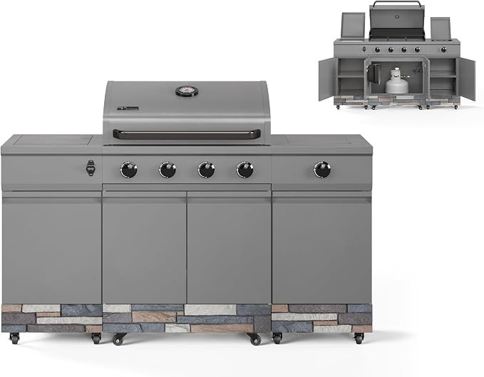 Tytus Fresno 5-Burner Propane or Natural Gas Island Grill – 864 sq. in. Cooking, 48,000 BTU Mai... | Amazon (US)