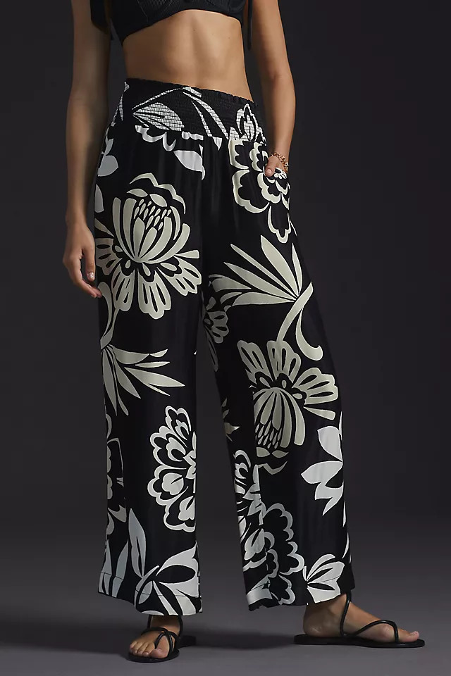 Maeve Printed Wide-Leg Pants | Anthropologie (US)