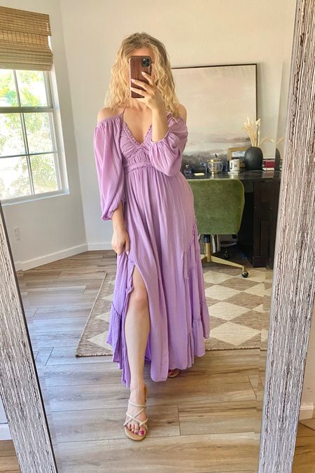 Maxi dress. Spring dress. Summer dress. Purple dress. Eras tour. Eras tour outfit. Purple folklore dress. 

#LTKFind #LTKwedding #LTKSeasonal