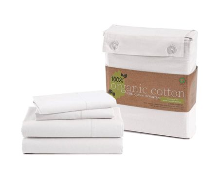 Organic Cotton Sheet Set from Amazon. 100% CERTIFIED organic cotton. 

Cool and crisp to the touch, a lightweight collection that keeps you cool in the summer. 

This Product: The King Sheet set includes 1 flat sheet 108" x 102", 1 elasticized fitted sheet - 78" x 80" + 15" deep pocket and Two King Pillowcases - 20" x 40"

#LTKhome #LTKsalealert #LTKGiftGuide