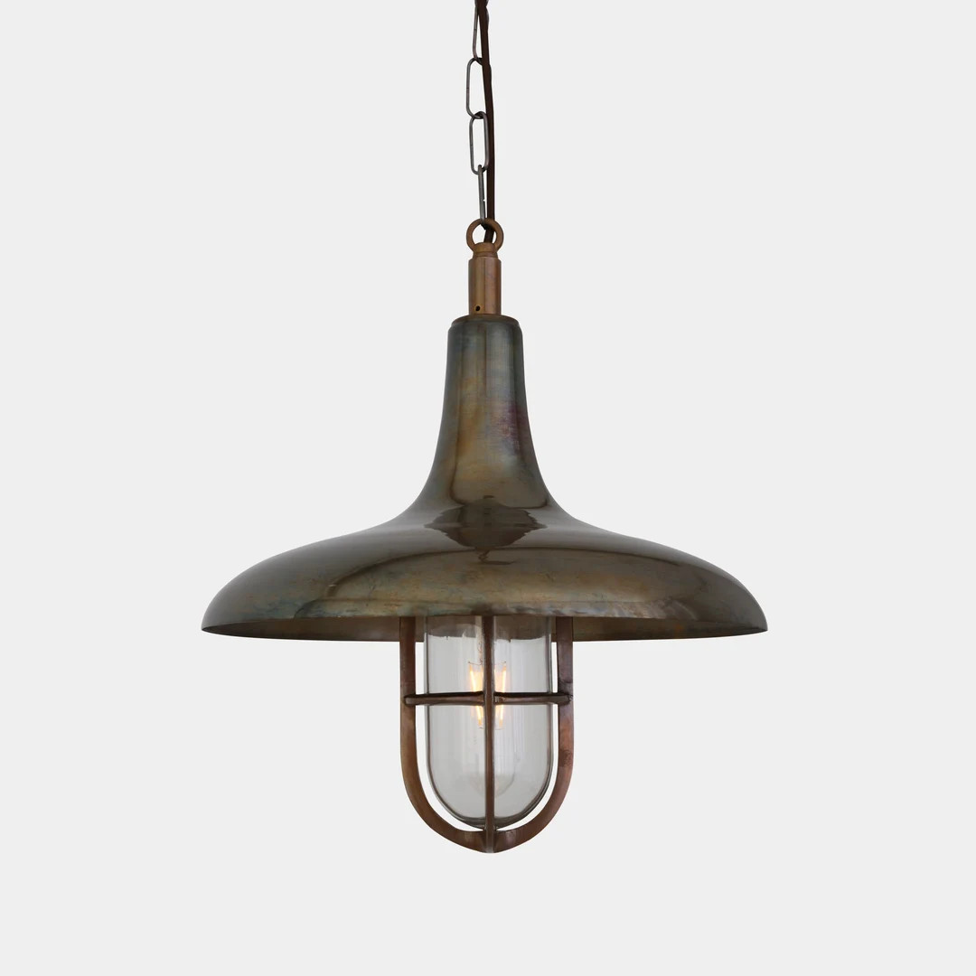 Mira Brass / Glass Nautical Pendant Light 31cm IP65 | Etsy (US)