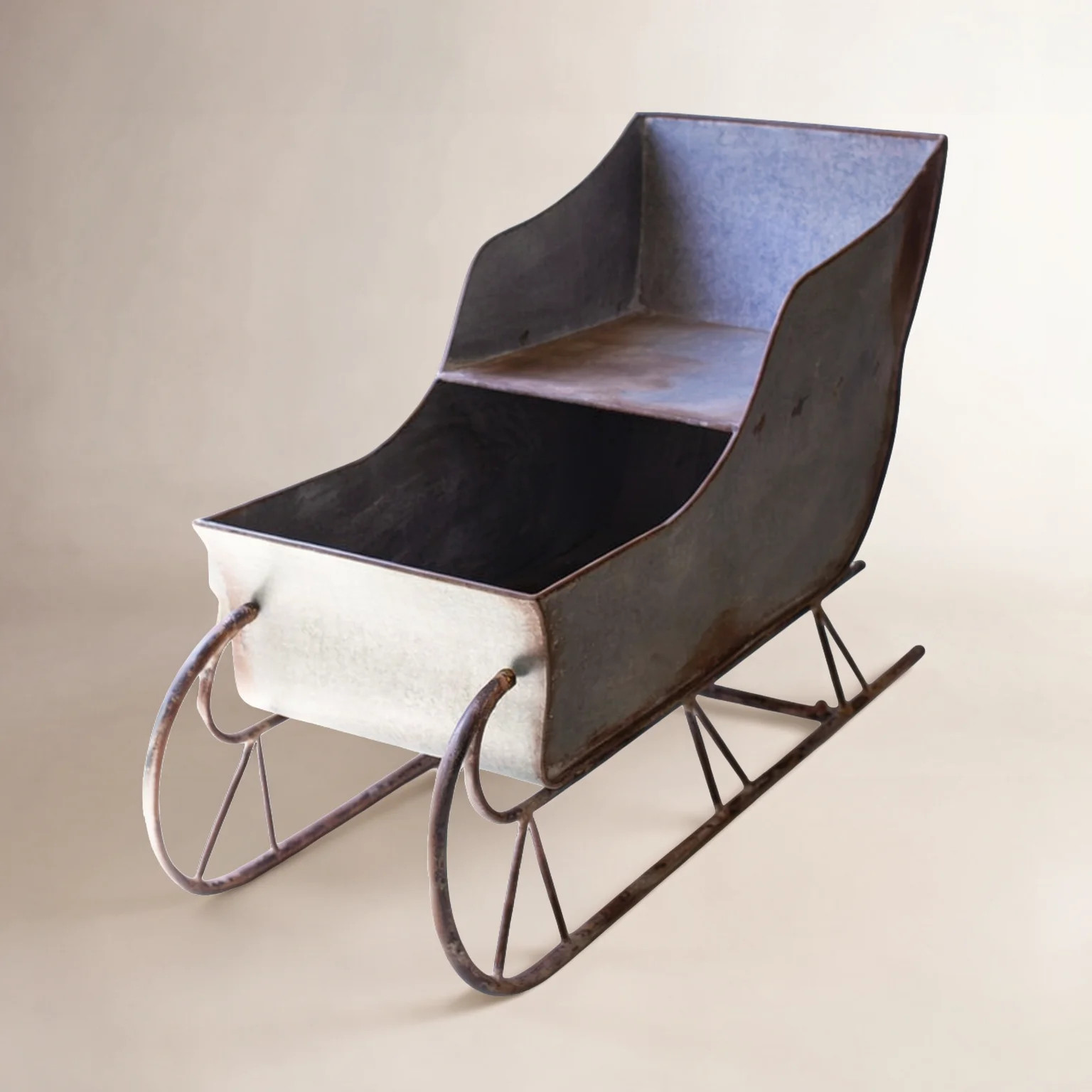 RUSTIC METAL CHRISTMAS SLED | Birch Lane