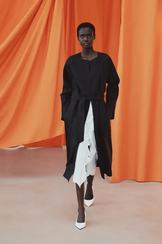100% LINEN BELTED COAT ZW COLLECTION | Zara DE