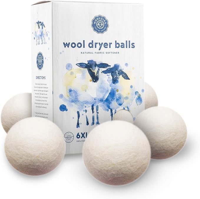 Woolzies Wool Dryer Balls Organic: Our Big Wool Spheres are the Best fabric softener | 6-Pack XL ... | Amazon (US)