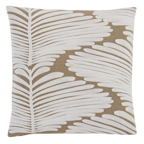 Evy Embroidered Pillow with Chunky Cotton Weave & Feather Down Insert | Ballard Designs, Inc.