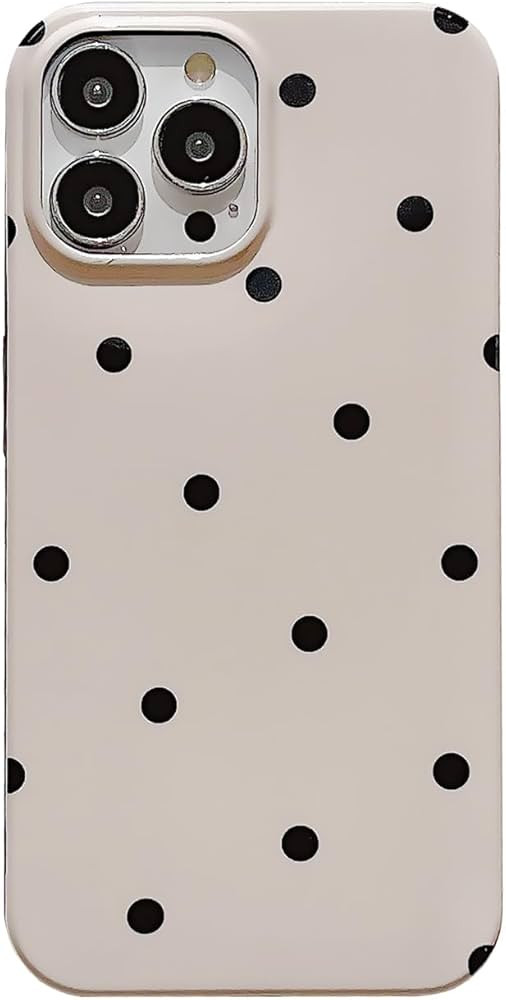 Retro Black Polka Dots Cute Phone Case Compatible with iPhone 15 Classic Trendy Stylish Pattern S... | Amazon (US)