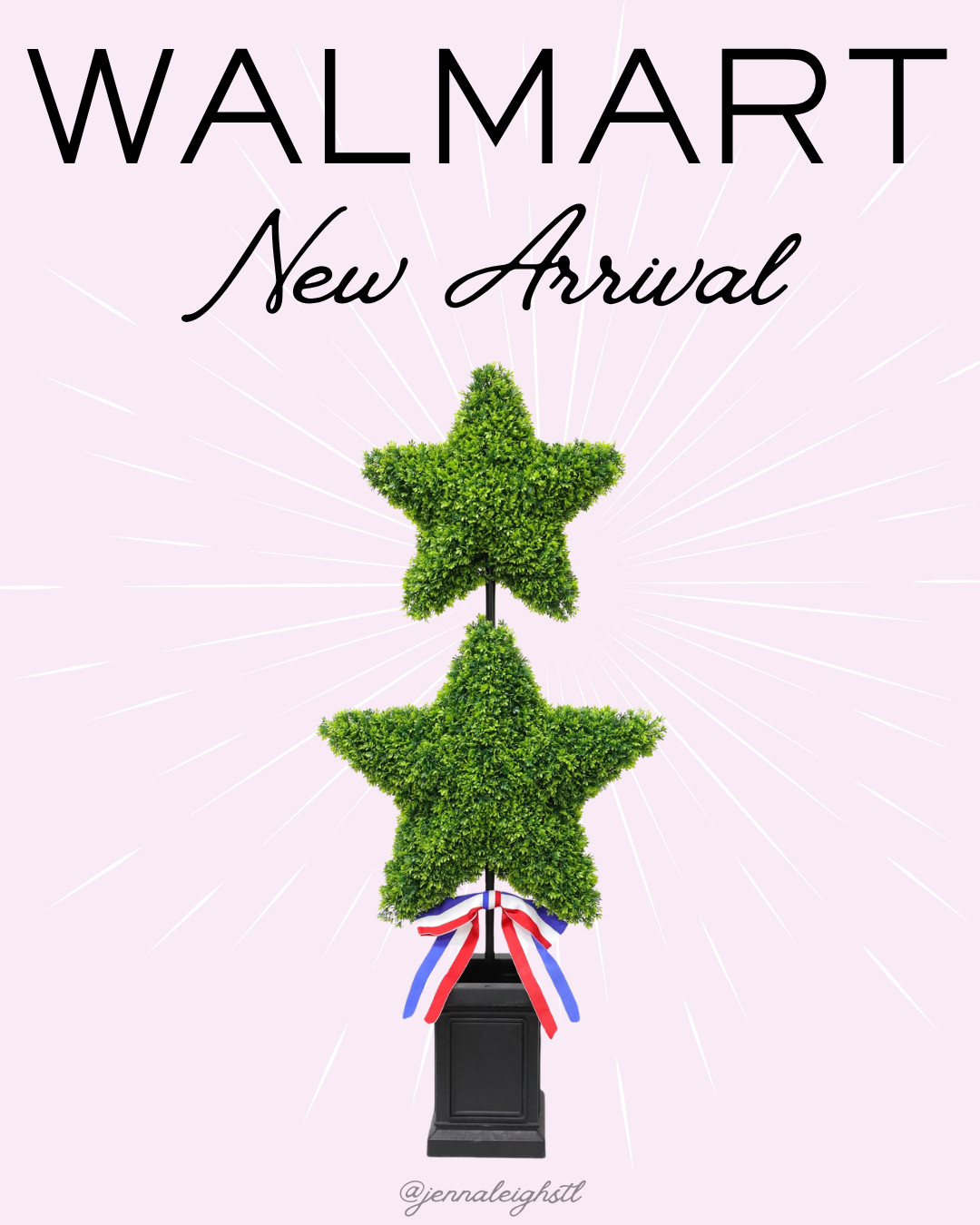 Walmart find. This patriotic artificial topiary is such a fun way to decorate for summer holidays and adds the perfect festive touch to your outdoor space. 

 #LTKSeasonal #LTKHome