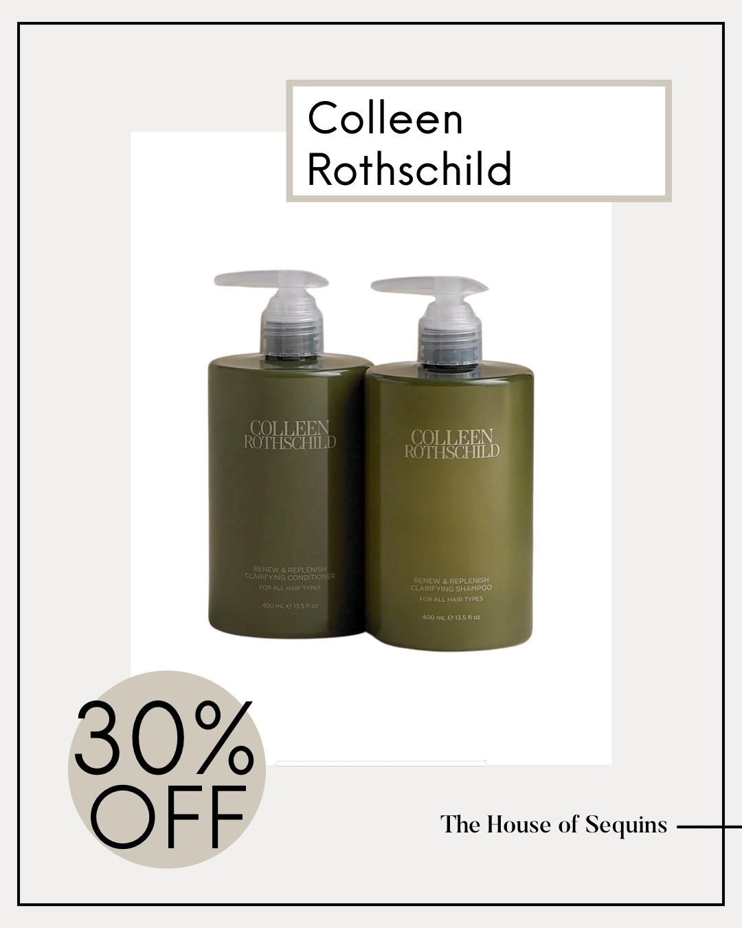 Colleen Rothschild Clarifying Shampoo and Conditioner NOW 30% OFF
