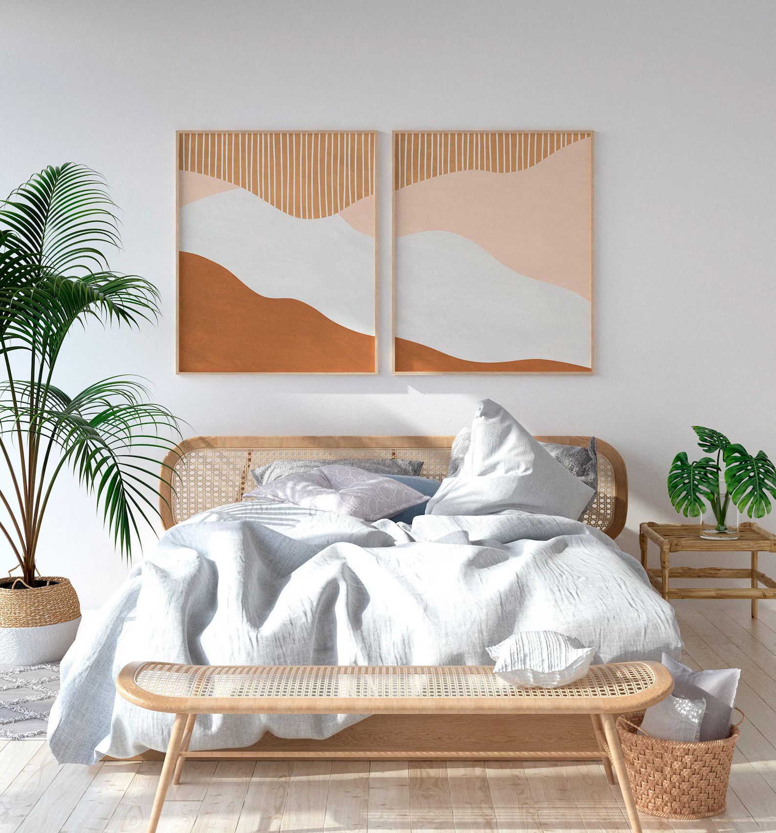 Abstract Bedroom Print Printable Abstract Set Boho Wall | Etsy | Etsy (US)