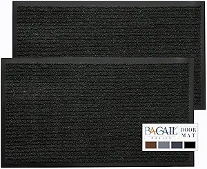BAGAIL BASICS Door Mat 2-Pack, Doormat Entryway Mats Front Porch Doormats, Non-Slip Dirt-Resistan... | Amazon (US)