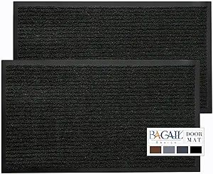 BAGAIL BASICS Door Mat 2-Pack, Doormat Entryway Mats Front Porch Doormats, Non-Slip Dirt-Resistan... | Amazon (US)
