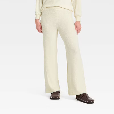 Women's High-Rise Straight Leg Knit Pull-On Pants - Universal Thread™ | Target