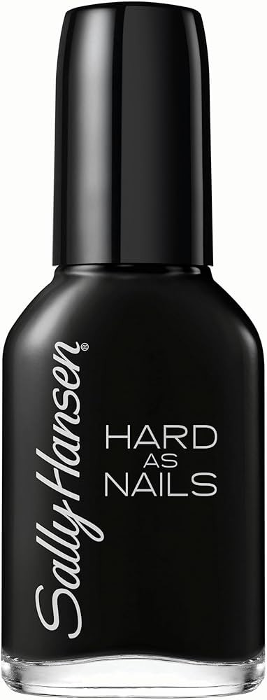 Sally Hansen Hard as Nails, Black Heart, Long Lasting, Chip Resistant, Opaque, Shiny Black Nail P... | Amazon (US)