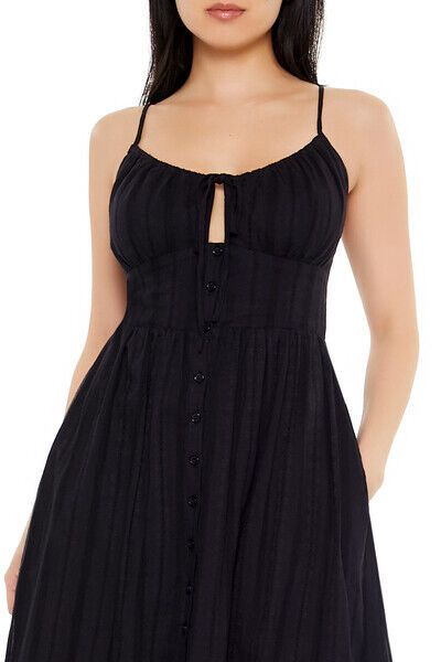 Striped Cutout Bow Midi Dress | Forever 21