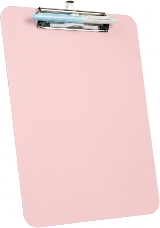 Pink Plastic Clipboard,Nursing Clipboard,Standard Letter A4 Size,Heavy Duty Clip Boards 8.5x11,Cu... | Amazon (US)