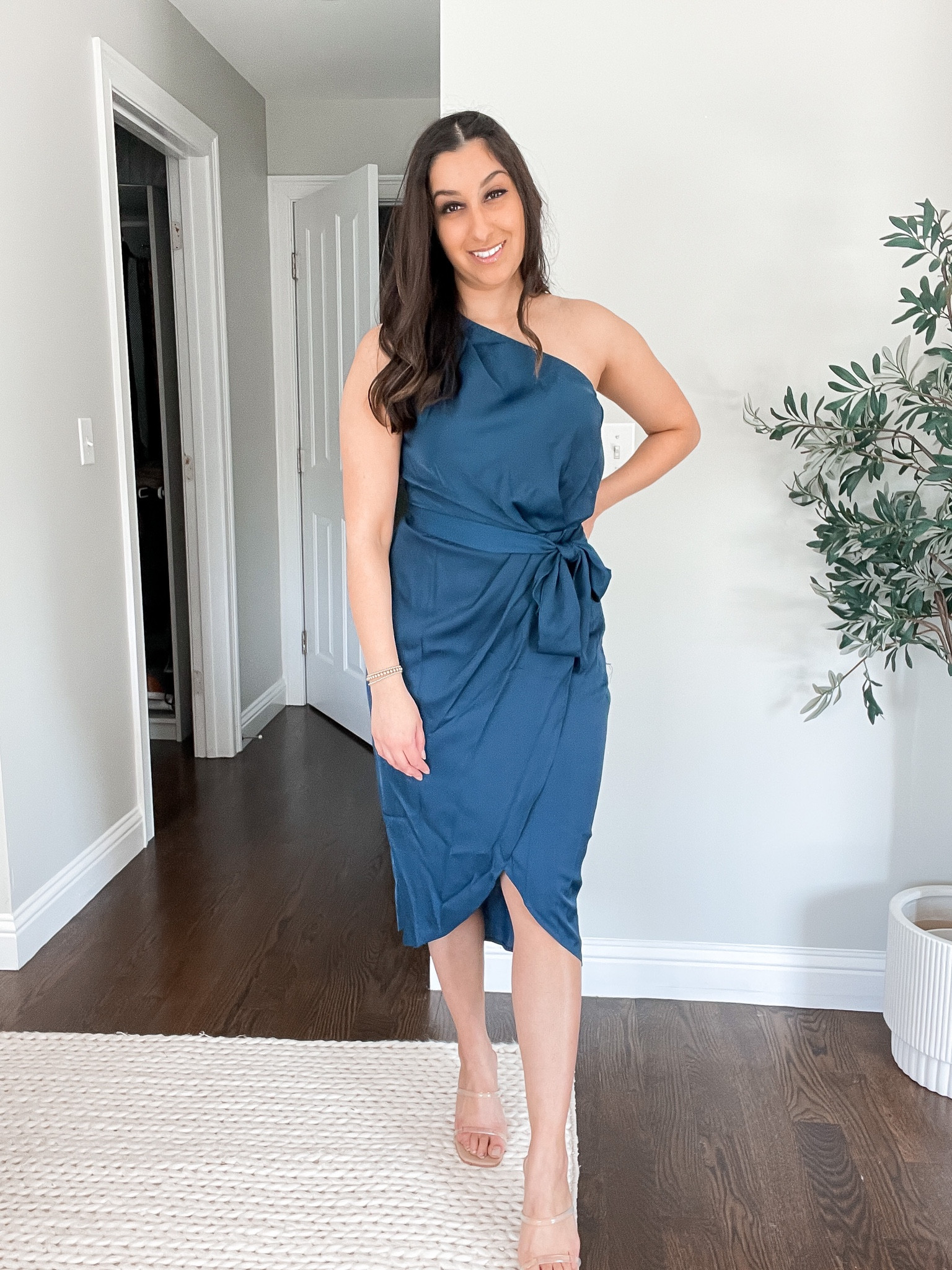 A beautiful teal one shoulder dress from Amazon that would be perfect for a wedding guest! ✨ 

#LTKwedding #LTKunder50 #LTKFind