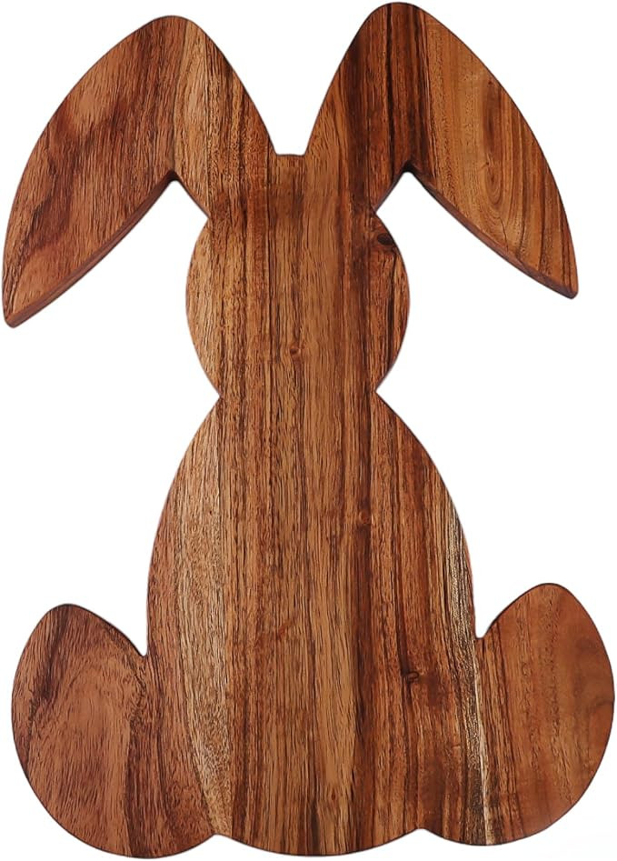 Affinity Decor Bunny Shaped Wood Serving Board, Wood Cutting Board for Kitchen, Wooden Charcuteri... | Amazon (US)