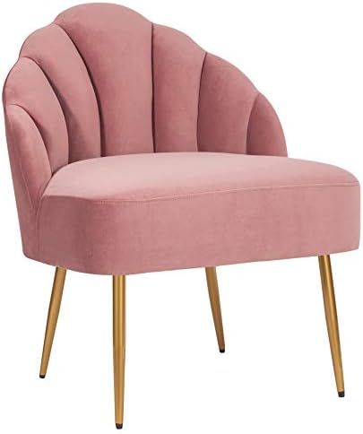 Amazon Brand – Rivet Sheena Glam Tufted Velvet Shell Chair, 23.5'W, Rose | Amazon (US)
