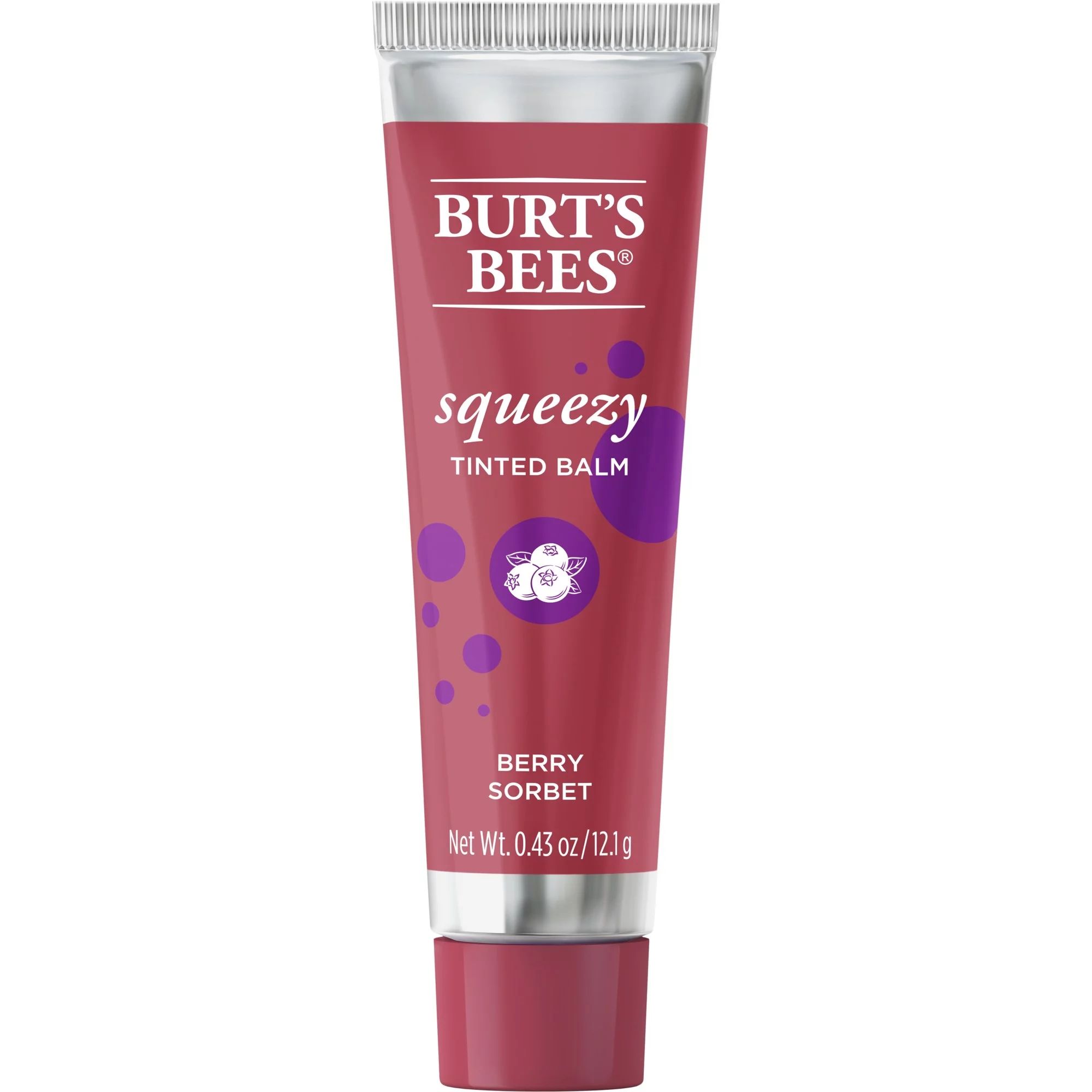 Burt's Bees 100% Natural Origin Squeezy Tinted Lip Balm, Berry Sorbet, 1 Count | Walmart (US)